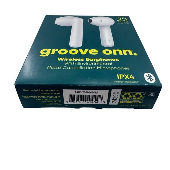 Groove Onn. Wireless Earphones w/Noise Cancellation IPX4 & Charging Case NEW - Picture 4 of 4